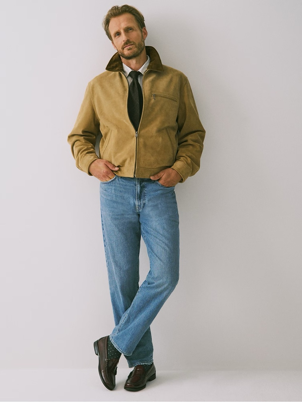 J. CREW Limited-edition Wallace & Barnes work jacket in Italian suede M $798